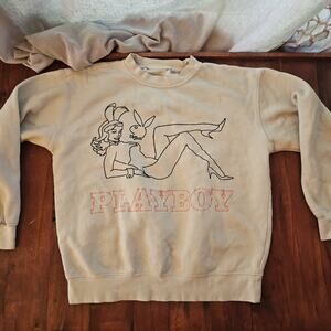 Vintage Playboy Magazine Lady Crewneck Sweater Small